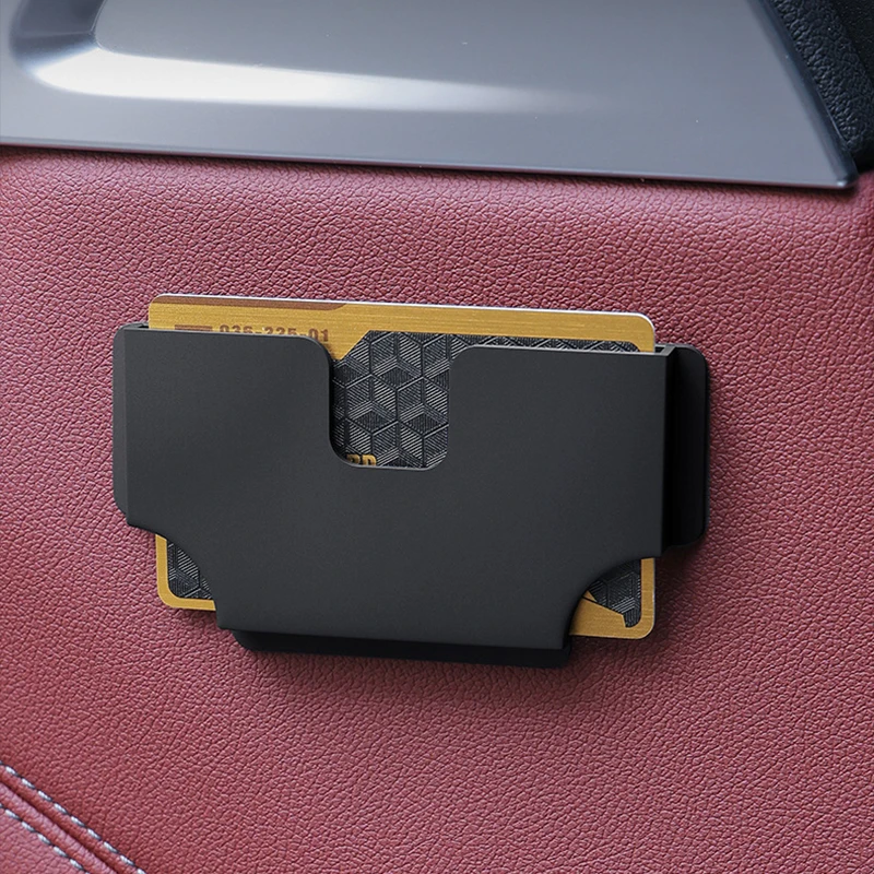 

1Pc Car Interior Organizer, TPE Adhesive Card Holder & Ticket Storage Box, Universal Accessory for Dash, Suitable for Tesla VW