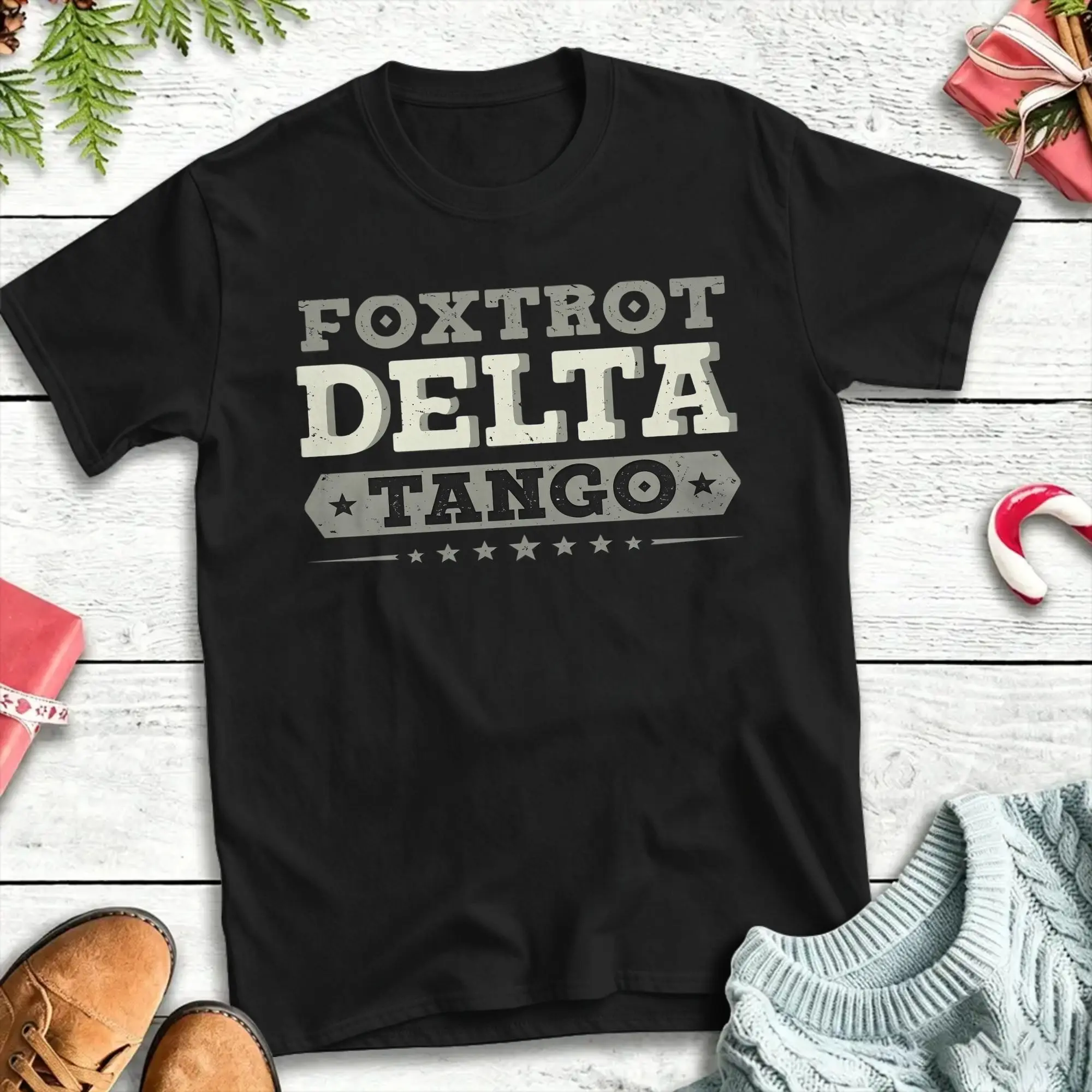 Foxtrot delta tango T Shirt Beach  Hipster T-Shirts 100 Cotton Breathable Plus Size Clothing Short Sleeve Streetwear Tops