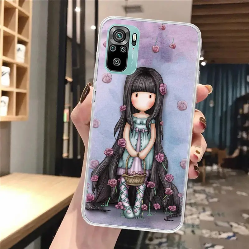 S-Santoro G-Gorjuss Cute Girls Soft Phone Case For Xiaomi Redmi Note 12 12S 13 11 11S 10 Pro 10S 11T 9 9S 8T 8 11E Plus 12T Patt