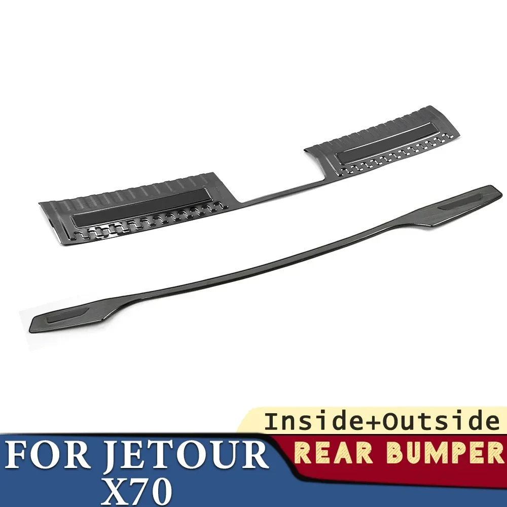 

Trunk Bumper for Jetour X70 2018 2019 2020 2021 2022 Car Accessories Stainless Rear Fender Protector Sill Cover Stick Decoration