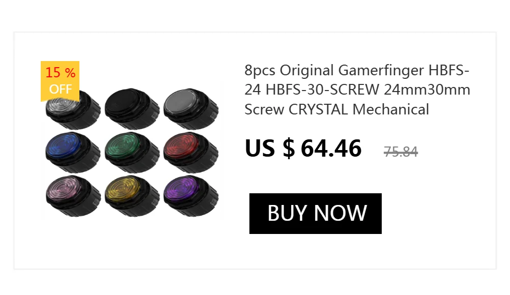 10 teile/los Arcade Bunte Gamerfinger HBFS-30 Kappen Mechanische Tasten Kappen für Cherry Schalter Kappen Kailh TTC Razer Schalter Kappe – Detail 3