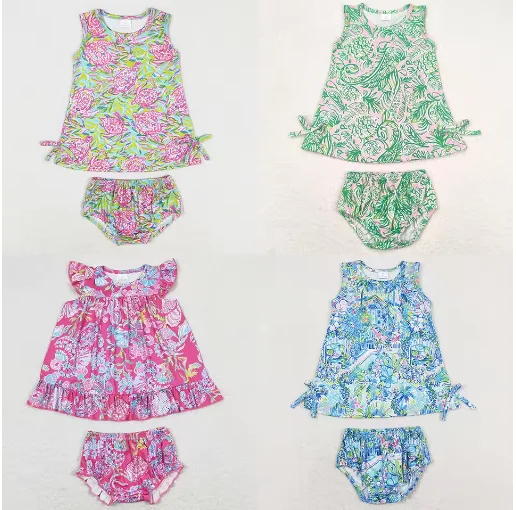 Fashion Kids Designer Clothes Girls Tunic Top Boutique Toddler Baby Shorts Outfits Hot