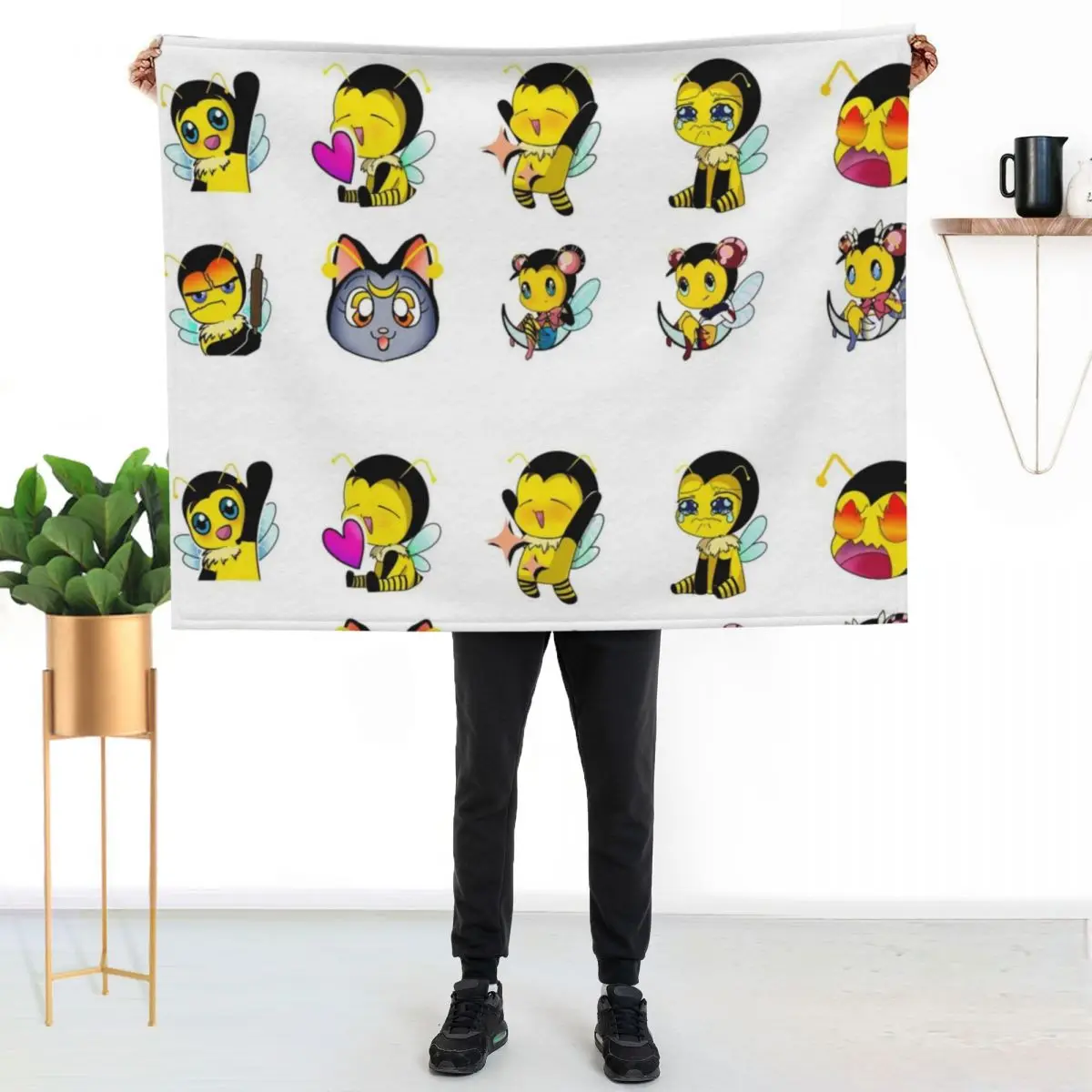 

Emotes Throw Blanket Thin Soft Blanket for Summer Night Sleeping