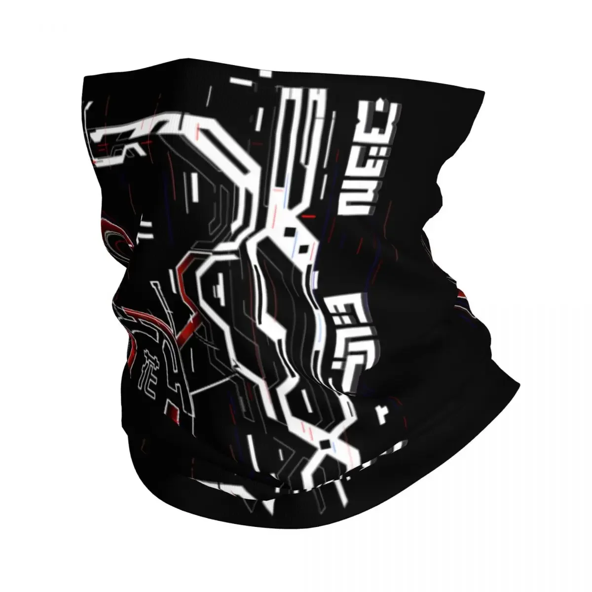 New Custom Japanese Tokyo Flower Techwear Winter Headband Neck Warmer Tube Scarf Future Tech Street Wear Graphic Face Bandana Ga