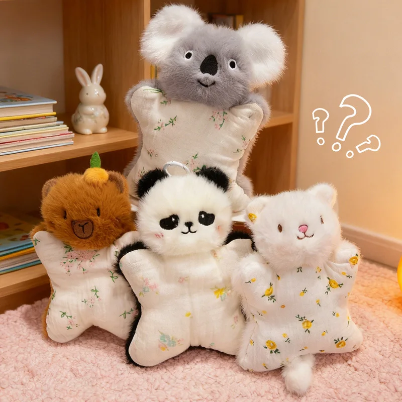 Cute Perfumed Plush Keychains Kawaii Stuffed Doll Bag Pendant Decoration Rabbit Panda Capybara Backpack Hanging New Year Gift