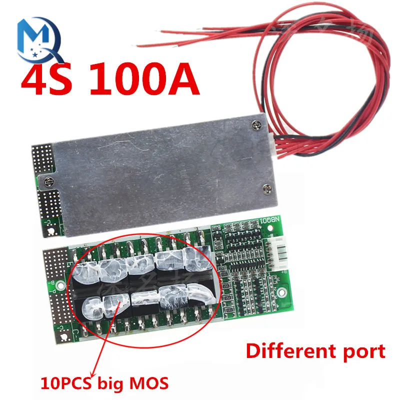 4S 12V 100A Lifepo4 Bms 3.2V Protection Circuit Board With Balanced Ups Inverter Packs Energy Storage Battery Charger