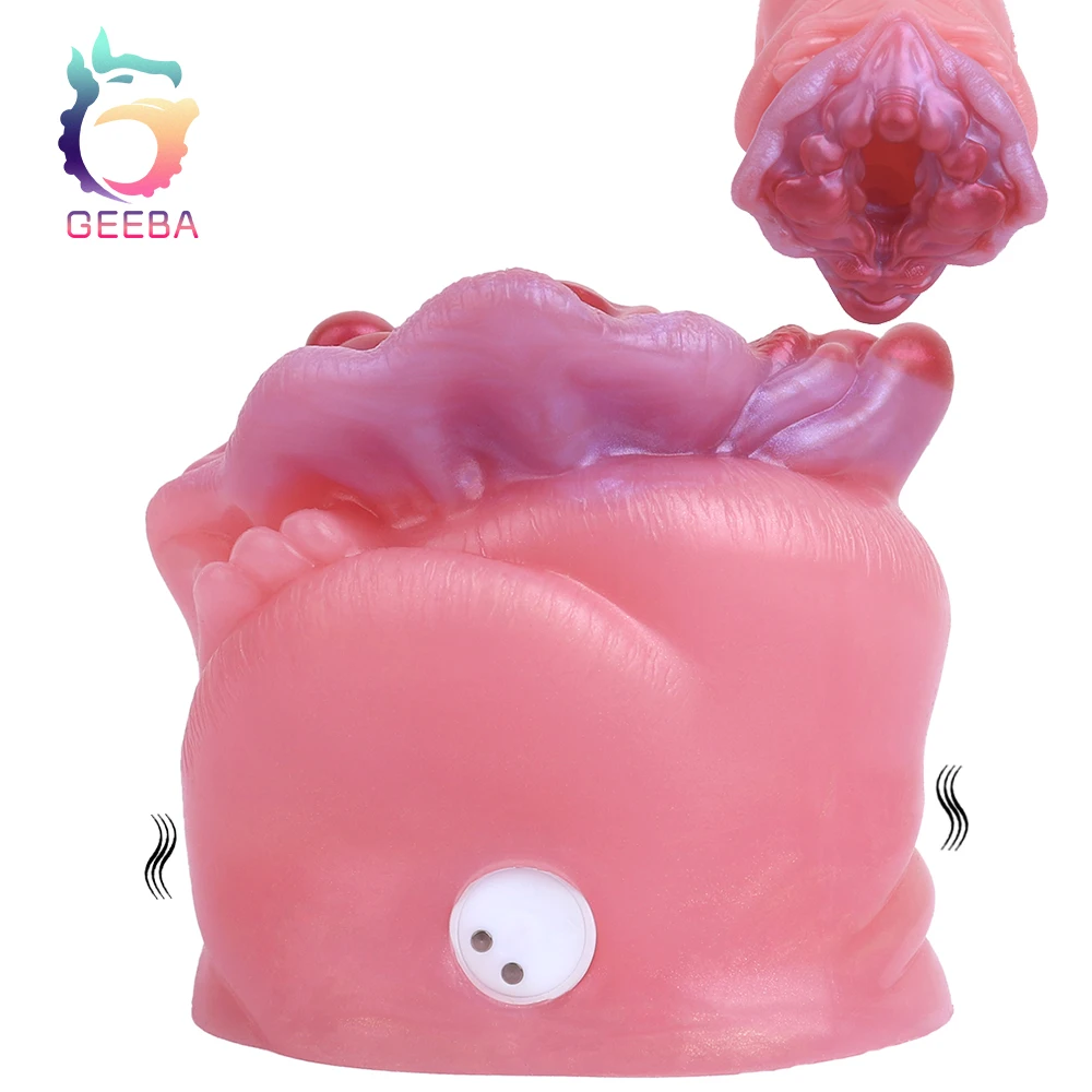 

GEEBA Soft Silicone Male Masturbators Fantasy Vibrating Penis Exerciser Realistic Vagina Onahole Adult Sex Toys Pussy Stroker