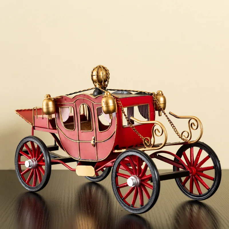 

Royal Carriage Photography Prop Retro Nostalgic Old-fashioned Objects Car Iron Model Ornaments Home Decoration Crafts Furnishing