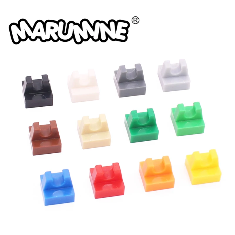 Marumine MOC Brick 15712 2555 Tile Modified 1x1 With Open C Clip 60PCS Building Blocks Parts Accessories Assembles Particles