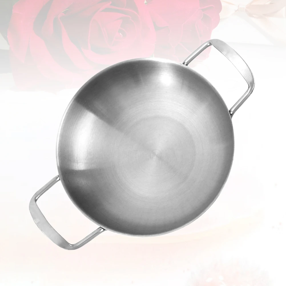 

Stainless Steel Seafood Pot Mini Frying Pan Polished Mirror Finish Oven Safe Home Kitchen Outdoor Camping Cookware Dishwasher