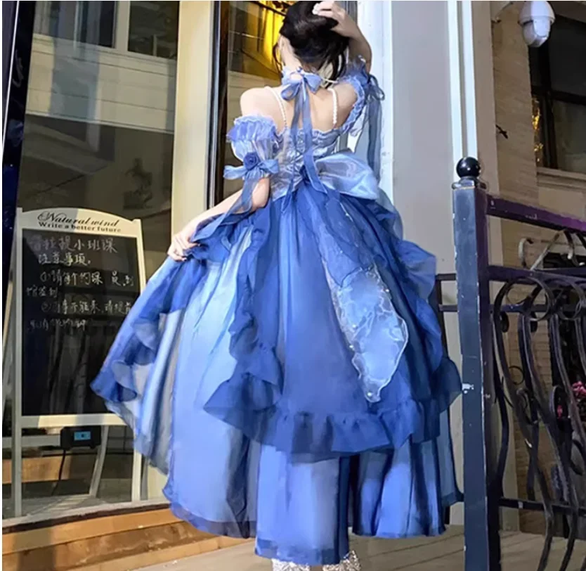 2024 New luxury brand Lolita Dress Gorgeous Foreign Style Heavy Industry Fluffy Tail Princess Set