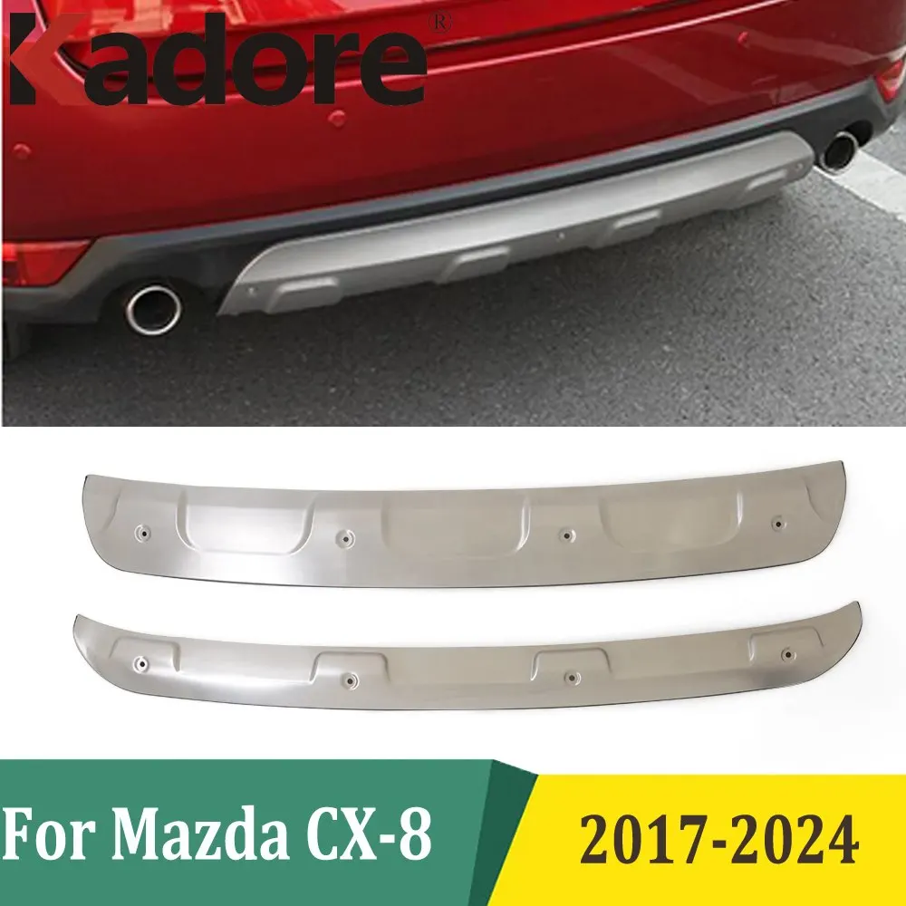 

For Mazda CX-8 CX8 2017-2022 2023 2024 Front Rear Bumper Protector Guard Skid Plate Sill Cover Car Accessories Aluminium Alloy