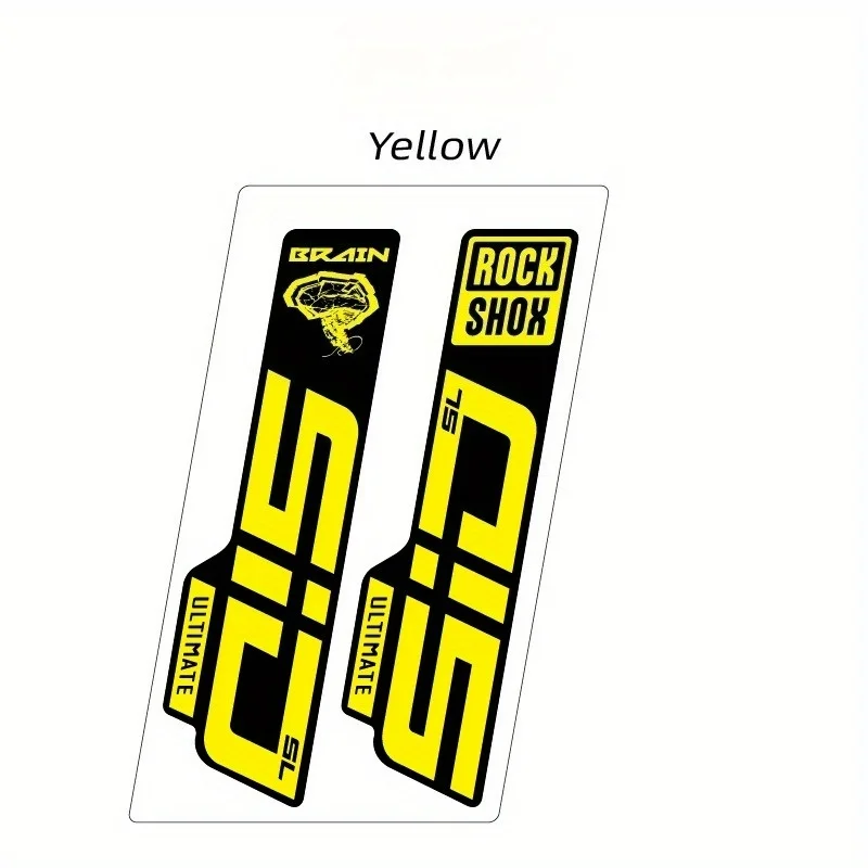 Multicolor Mountain Bike Front Fork Vinyl Decal Set Waterproof MTB Frame Decor Stickers