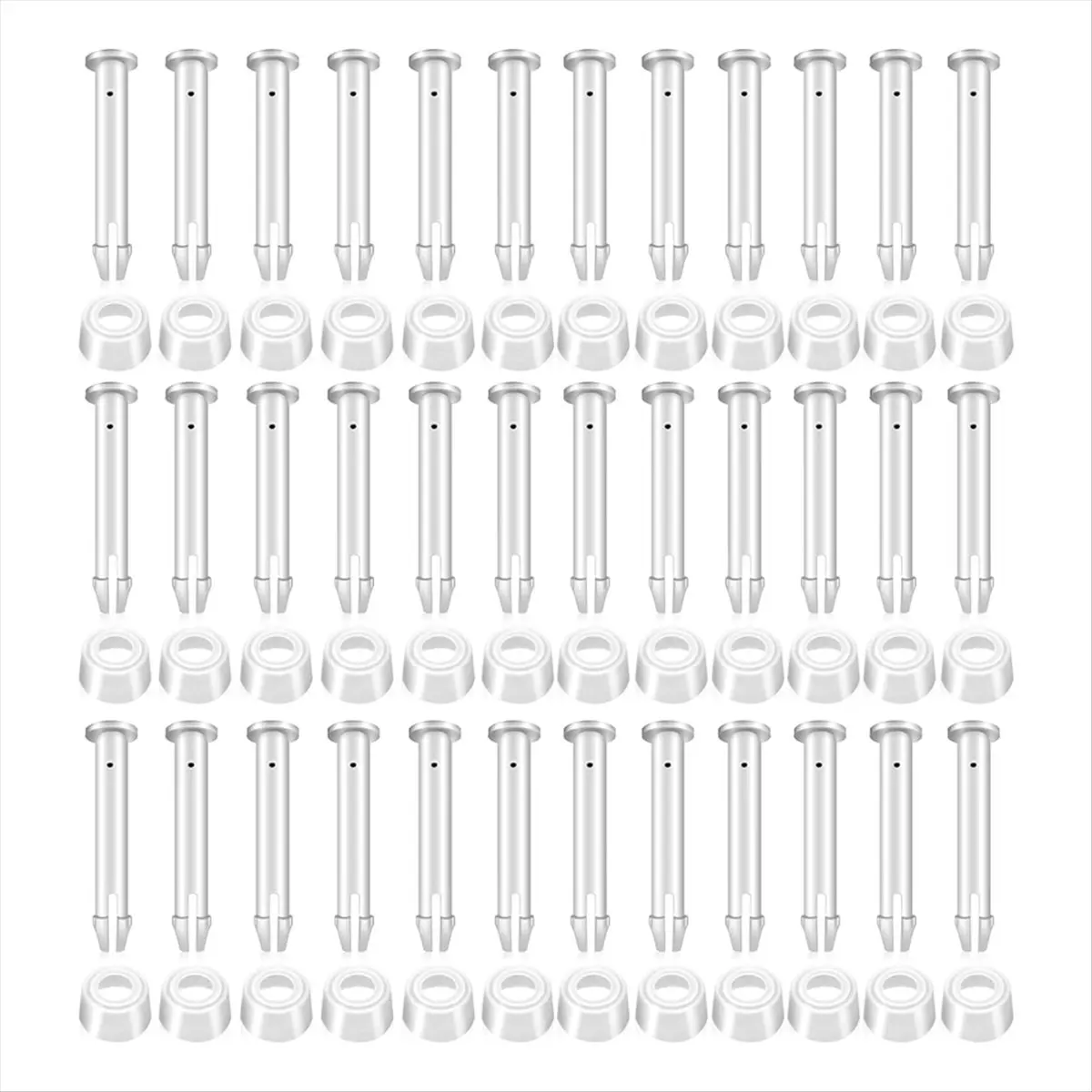 ABST 36Pcs Plastic Pool Joint Pins & Pool Rubber Seals for 13Inch-24Inch 28270-28272 Pools Replacement Parts(2.36 Inch)