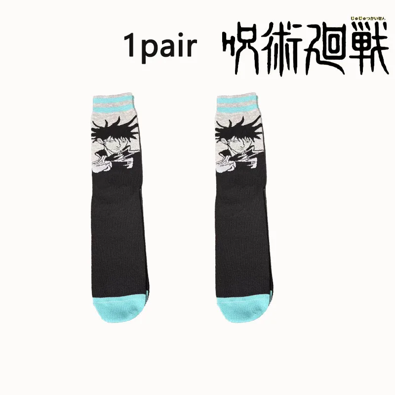 Jujutsu Kaisen 1/4 Double Socks! Satoru Gojo / Yuji Itadori / Nobara Kugisaki All Together, Trendy Street Style