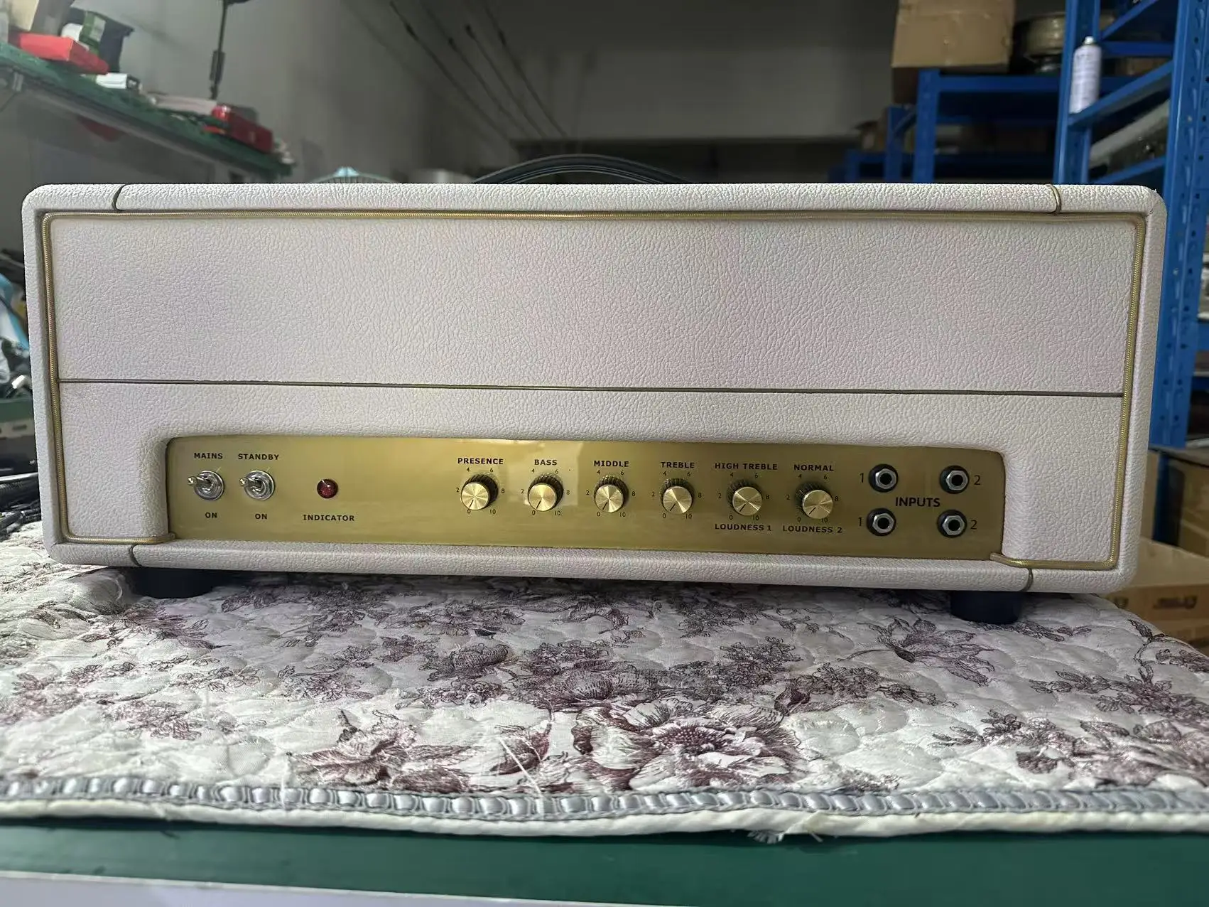 Custom Classic 100Watt PLEXI TONE plexi1959 Tube Guitar Amplifier Head with Send Return Loop PPMIV in Cream White with JJ Tubes