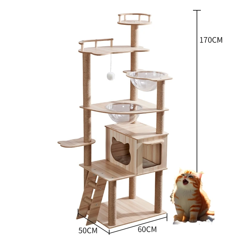 

New Cat Scratcher Tower Toys Tree Pets Hammock Sisal Post Climbing Frame Toy Cat Scratching Board Climbing Frame