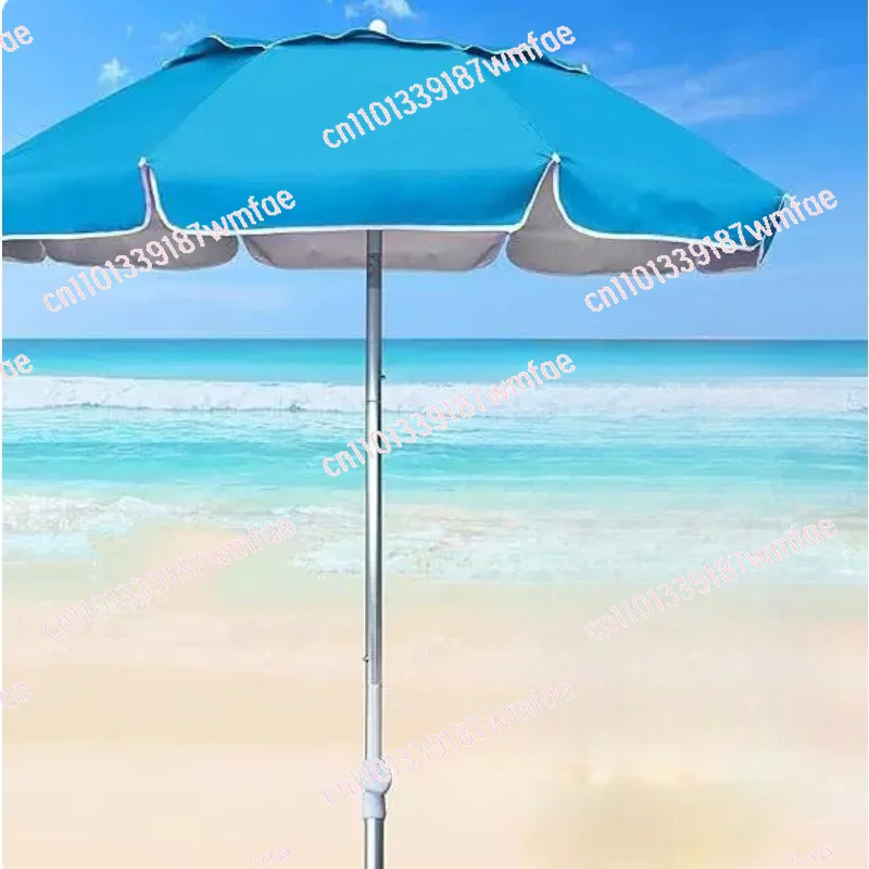 

6.5FT Portable Folding Beach Umbrella, Aluminum Windproof Umbrella with Sand Anchor & Carry Bag
