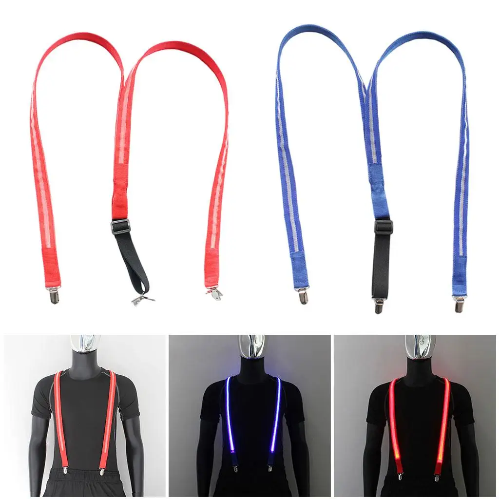 Novelty Mens LED Suspender, Accessories Luminous Belt, Belts for Party Night Working Bachelor Party Hiking Women