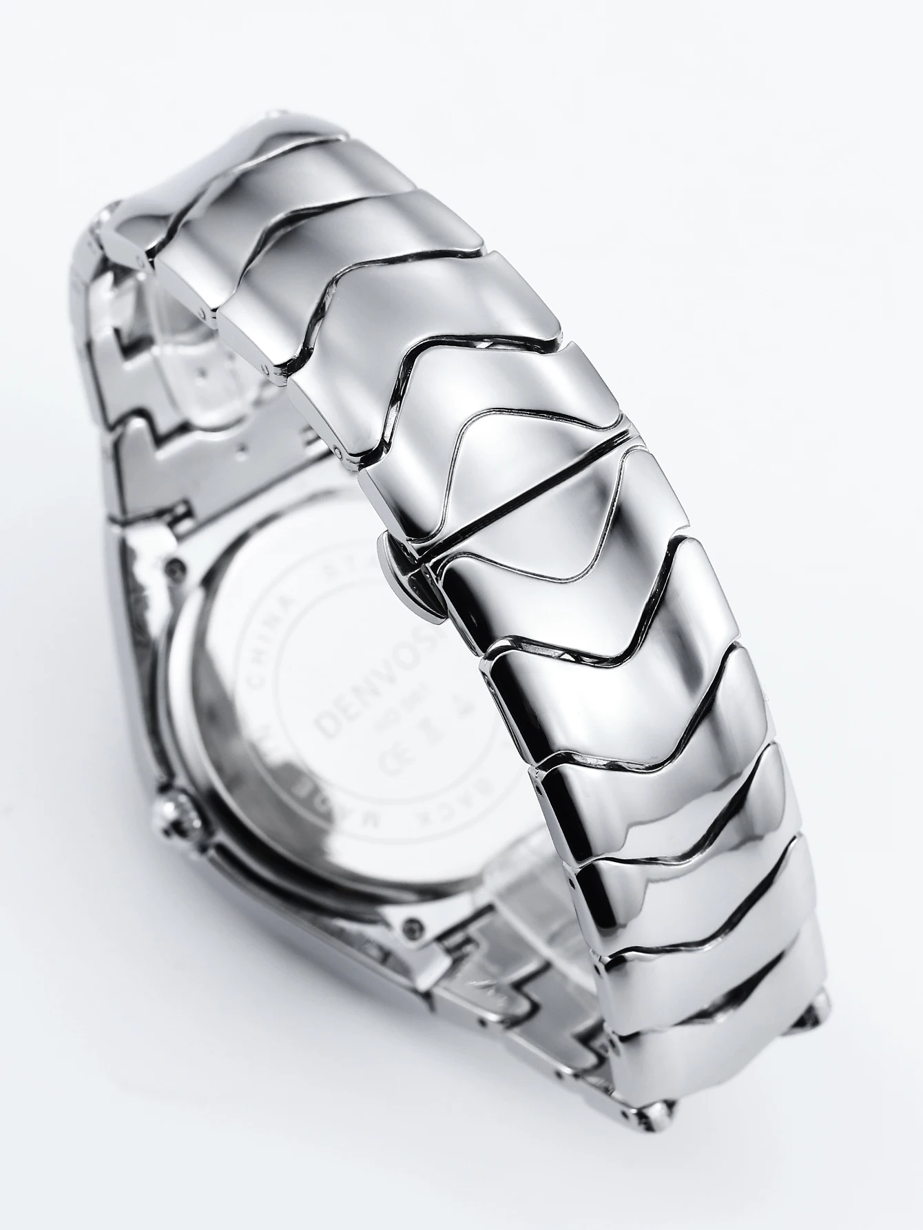 2026 New Arrival Denvosi Men's Watch Luxury  Chronograph Sport Wristwatch Unique Wave Steel Band Quartz Wrist Watch for Men
