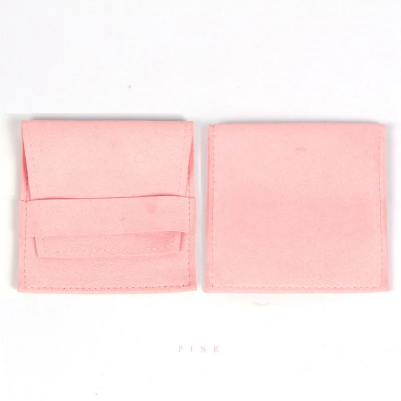 10pcs/lot Flip Envelope Velvet Bags 8*8cm 10*10cm Small Jewelry Pouches For Necklace Earrings Velvet Pouch Bag Custom Logo