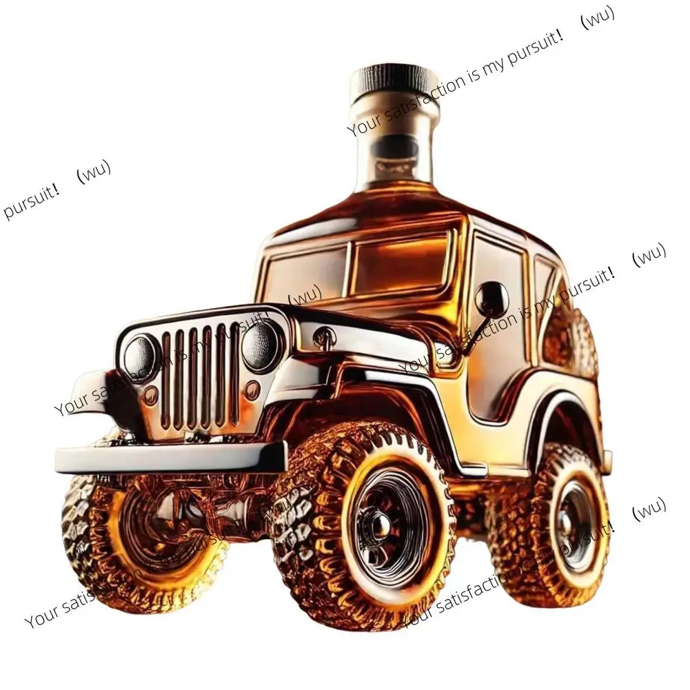 

High Glass Whiskey Bottle Eye-catching Whiskey Container Vintage Car Whiskey Decanter for Dad Husband Unique Glass for Lovers