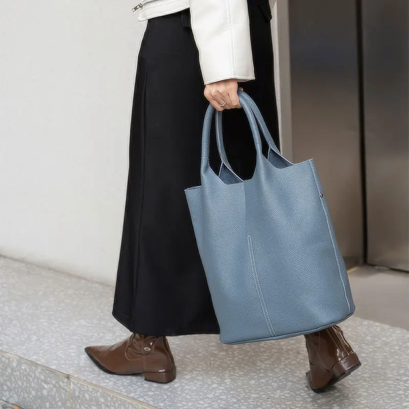 

Leather High-end Commuter Tote Bag Simple Ladies' Single-shoulder Versatile Large-capacity Soft Armpit Pouch Designer Luxury Bag