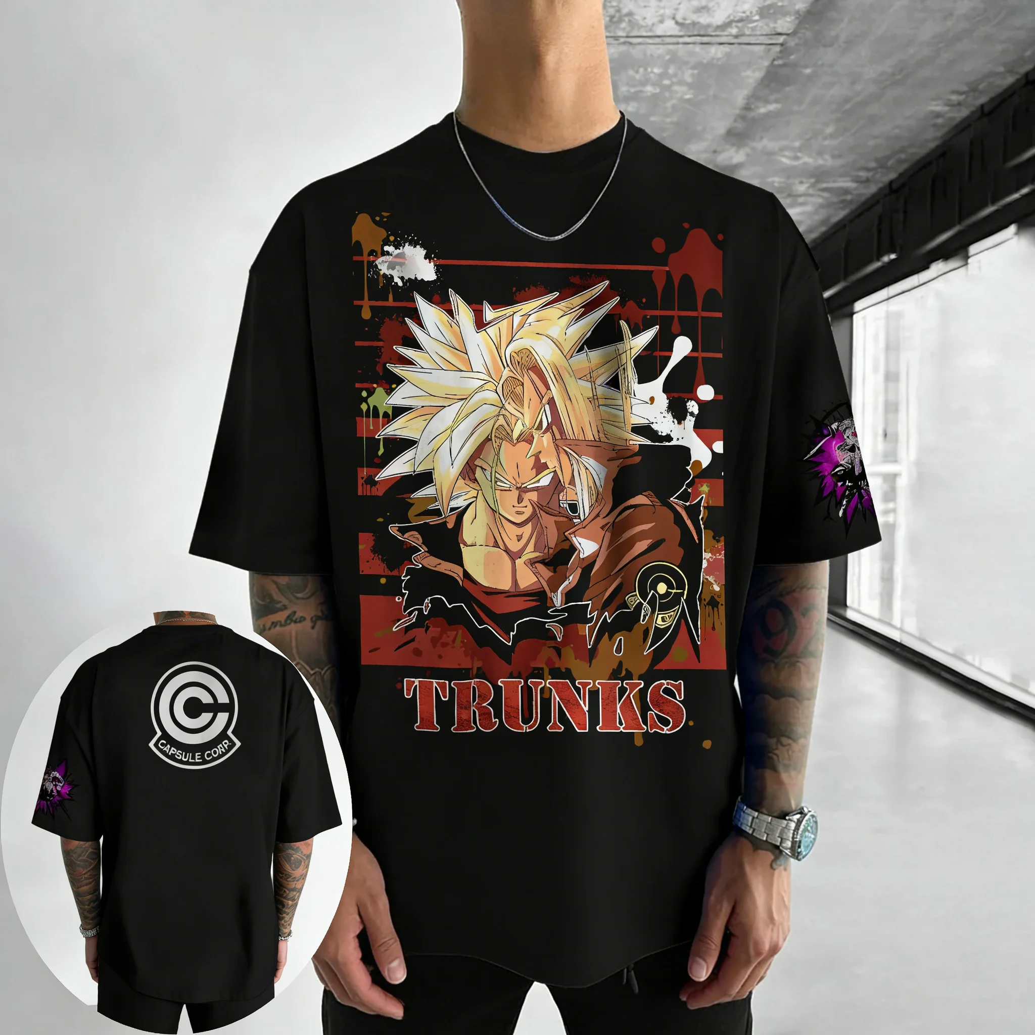 

Dragon Ball Anime Torankusu Printed T-shirt 2026 Men's and Women's New Summer Street Hip Hop Loose Casual Short Sleeve Top