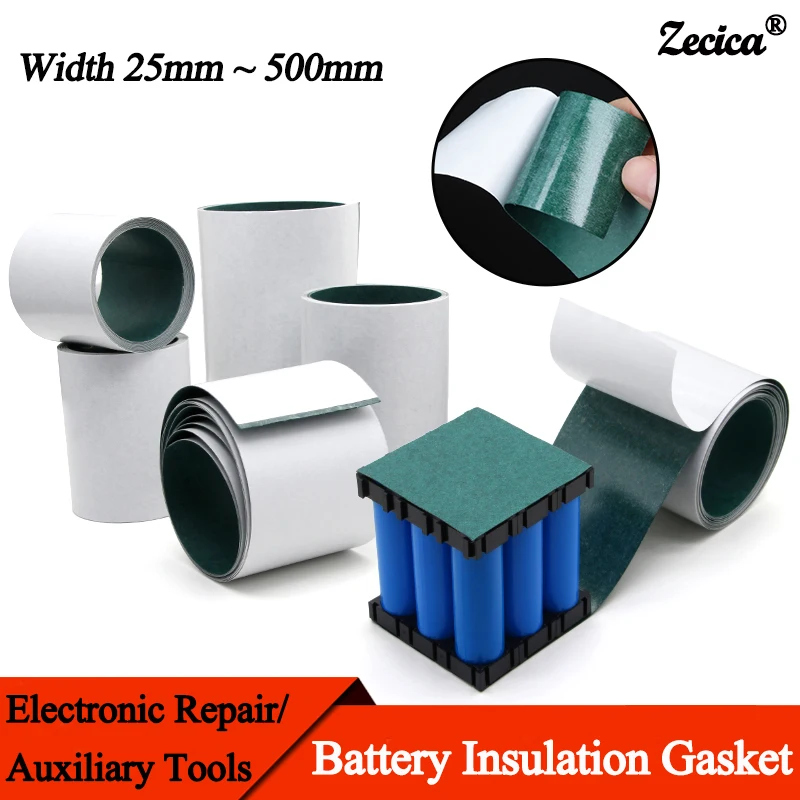

1~50m Width 25~500mm 18650 Insulation Gasket Barley Paper Green Cell Li-ion Battery Adhesive Glue Fishing Tape Insulated Pads