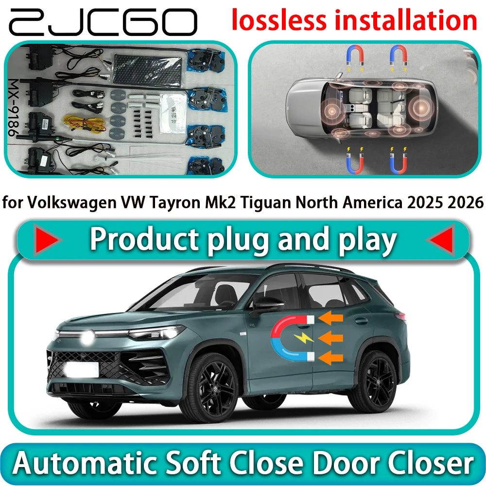 

for Volkswagen VW Tayron Mk2 Tiguan North America 2025 2026 Auto Soft Close Door Kit Power Latch Door Catch Soft Closing Assist