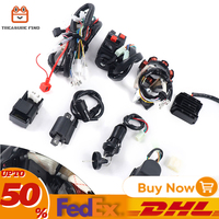 Electric Wiring Harness Loom Kit CDI Coil Stator Rectifier Kits GY6 50cc-150cc ATV Quad For 4-stroke Automatic Motorcycle Repair