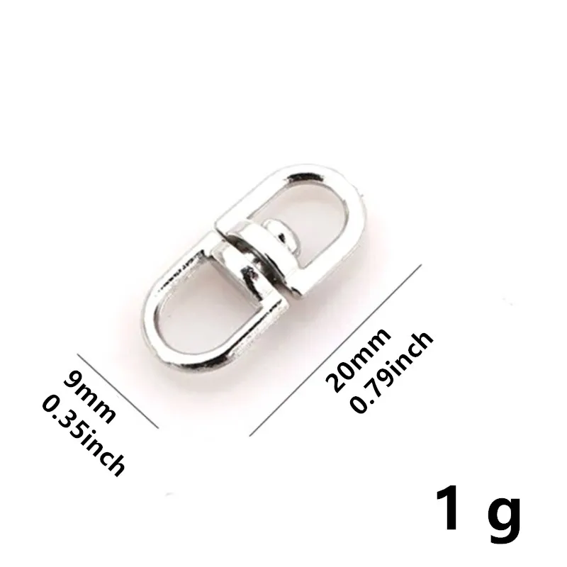 10pcs Metal Swivel Hook Clasp 20mm Bag Pendant Keychain Component Kc Gold/Gold/Silver Color Connector For Diy Jewelry Making