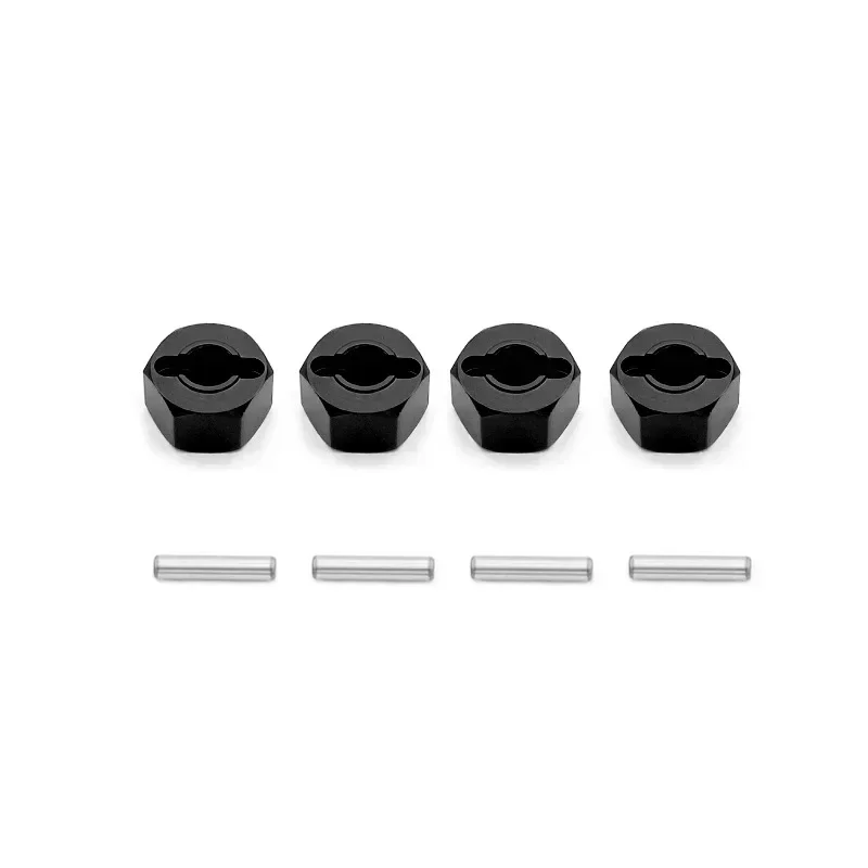 Roda de metal Hex Hub Adaptador, Atualizações Peças Acessórios, 1/16 RC Car, MJX H16 16207 16208 16209 16210, 12mm, 4Pcs