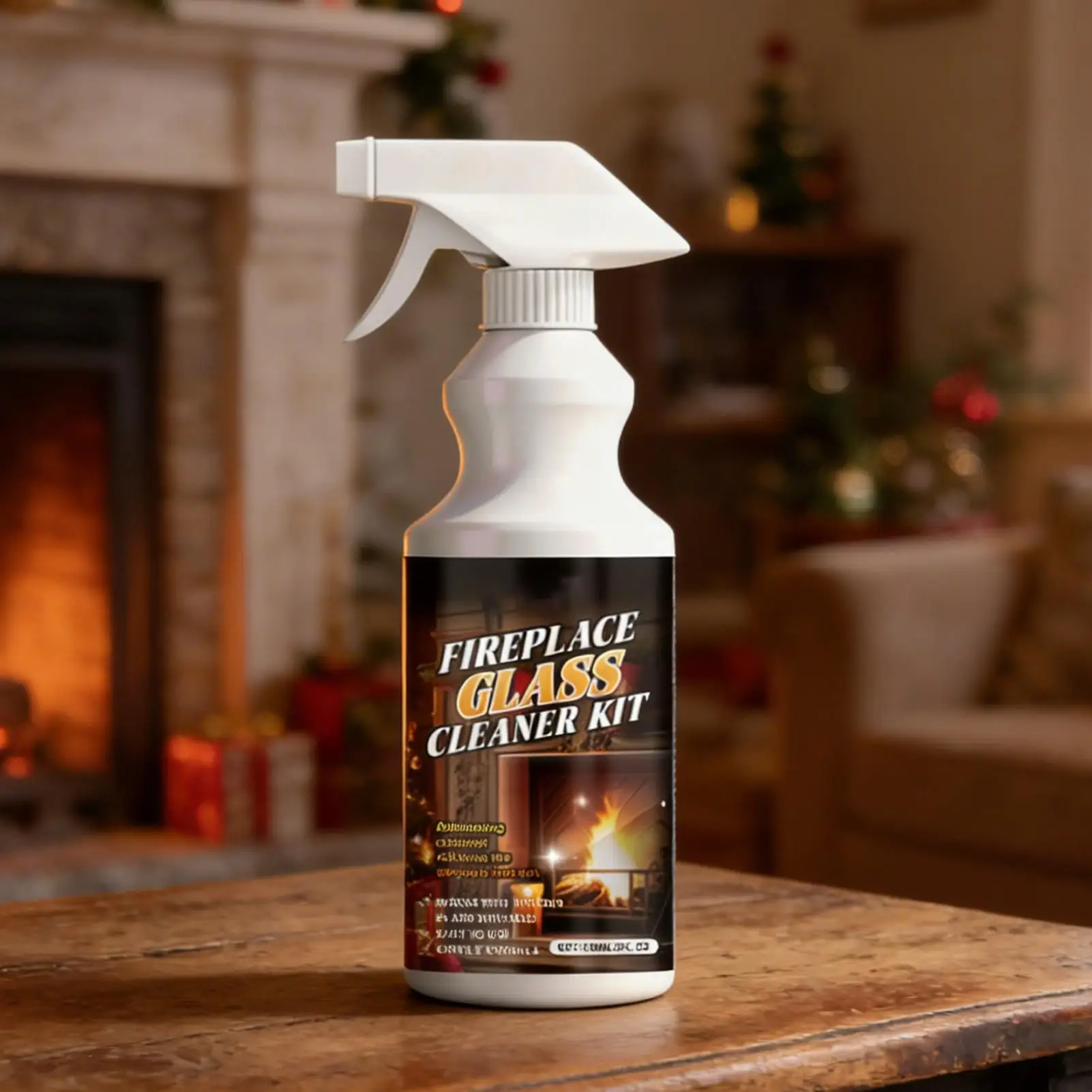 Fireplace Glass Cleaner Heavy-Duty Cleaning Agent 150ml Fireplace Glass Hearth Cleaner for Steel Grates Screen Brick Tile Marble