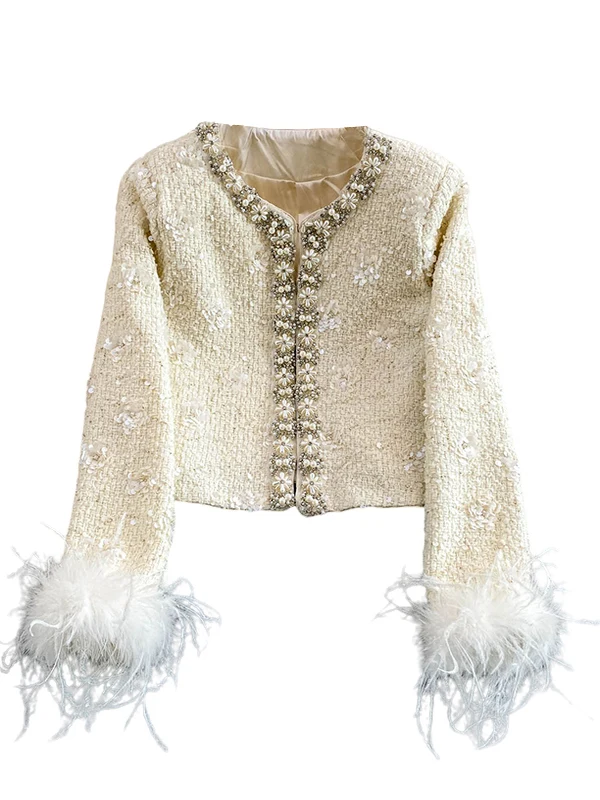 

Ele European Sle из бисера Jaet женское роскошное тяжелое пальто с ромбовидной вышивкой Svel ort для женщин