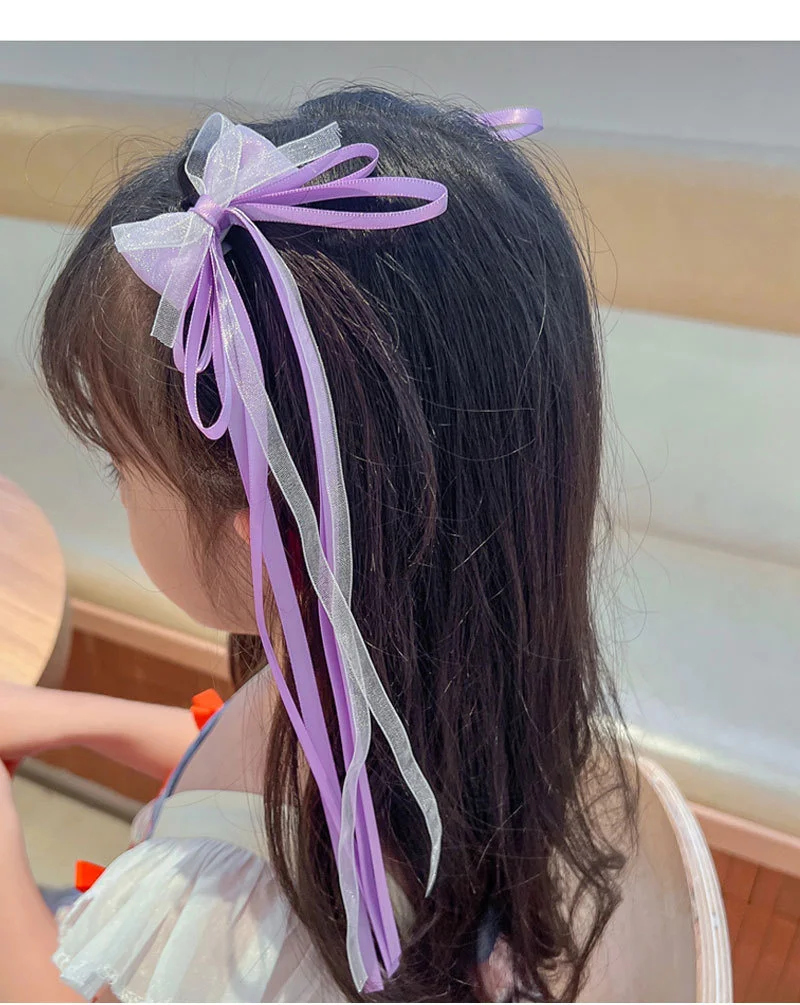 Nowy chiński styl z kokardą i frędzlami spinki do włosów słodkie dzieci słodkie dziewczyny spinki do włosów kobiety Barrettes Hairgrips akcesoria do włosów — zdjęcie 4