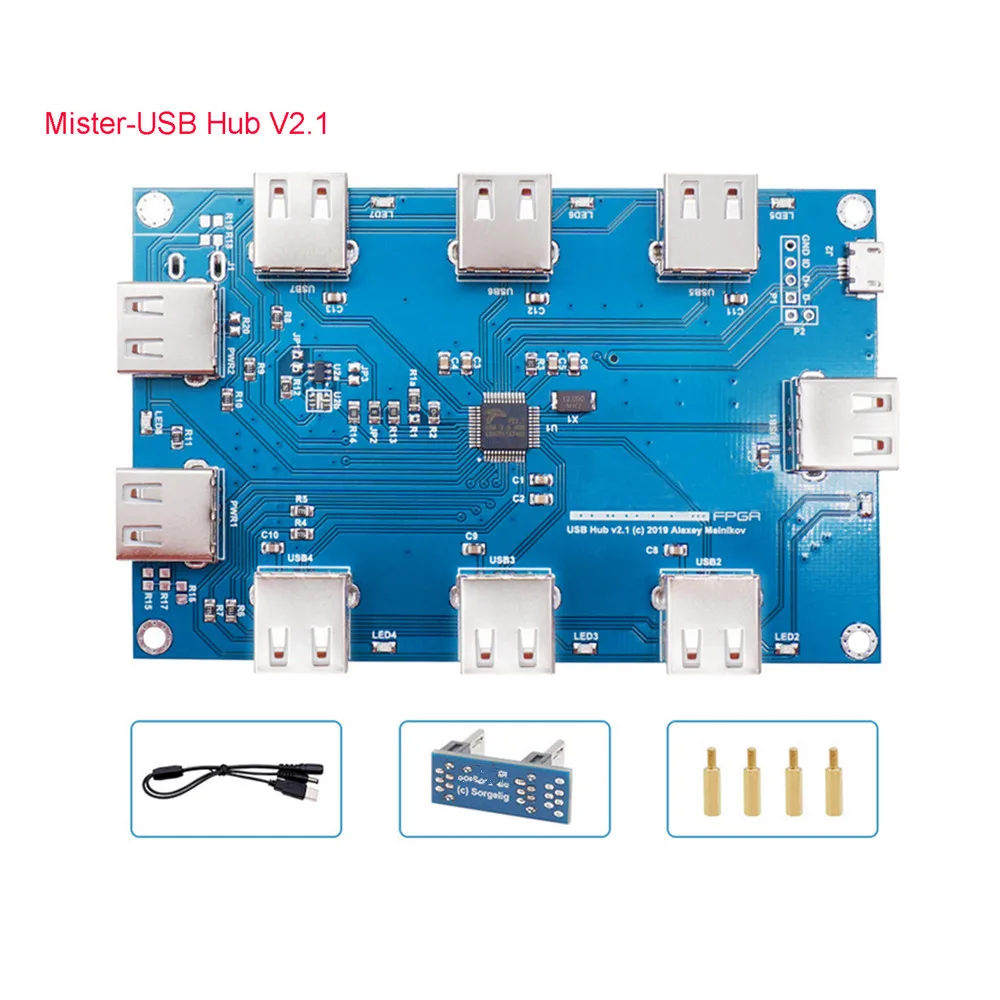 Per DE10 Nano per Mister FPGA 7 per Terasic IO HUB V2.1 32mb ventola ordinaria per Mister FPGA 128mb accessori per Set di conchiglie in metallo fai