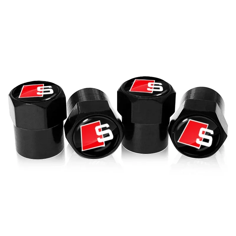 4 قطعة AUTCOAT سبائك الألومنيوم سيارة عجلة الاطارات صمام قبعات الإطارات حافة الجذعية لأودي sline TT Q2 Q3 Q5 Q7 Q8 A3 A4 A5 A6 A7 R8 B5 B6 #3