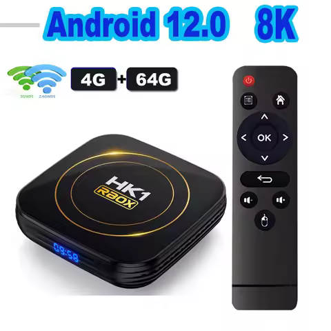 HK1 RBOX H8S Android 12.0 Allwinner H618 8K HDR LAN 100M 2.4G 5G Dual Wifi BT4.0 Smart TV Box