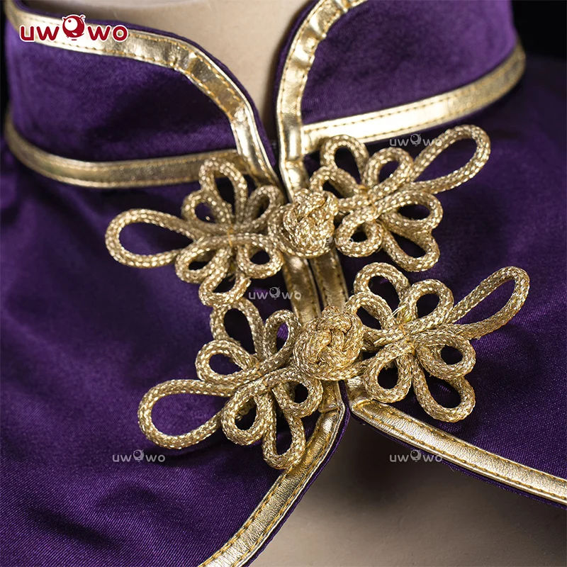 IN STOCK UWOWO C.C. Cosplay Codee Geasss: C.C. CC Purple Cheongsam Cosplay Costume Purple Dress Halloween Costume - Image 5