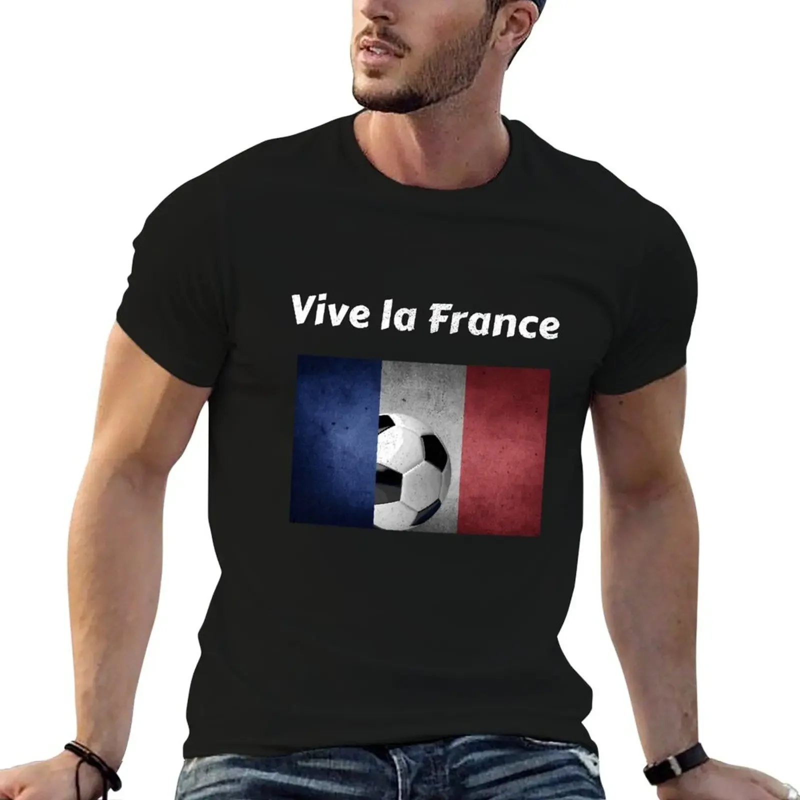 Viva La France for French Football / Soccer Fans T-Shirt sports fans plus size tops shirts graphic tee men