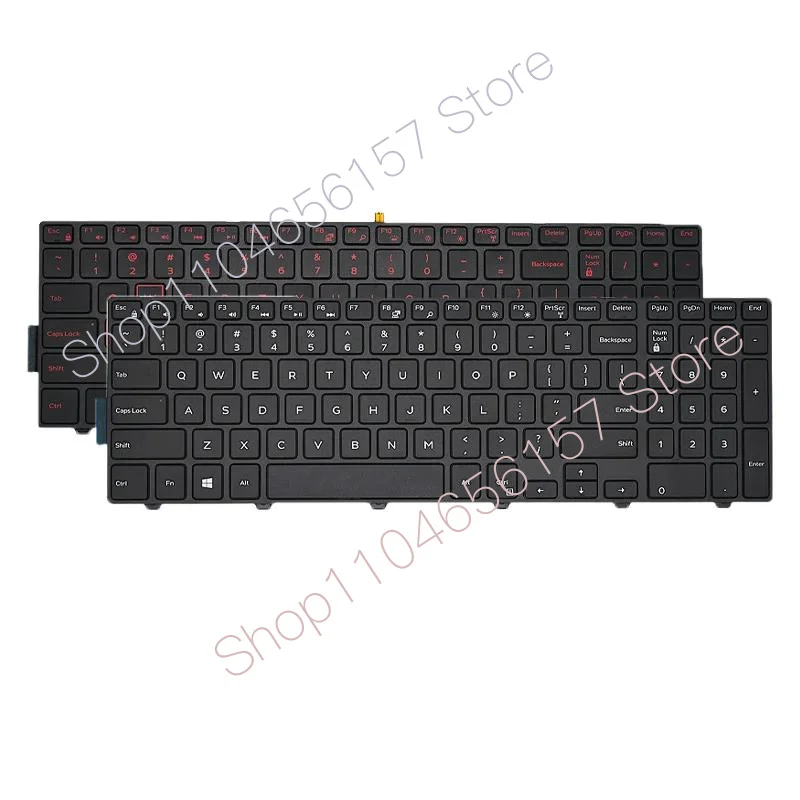J 100% novo original inglês dos eua para dell inspiron 15 17 5577 5576 3541 3542 3543 5547 5548 5542 7557 7559 teclado retroiluminação 0v9f1