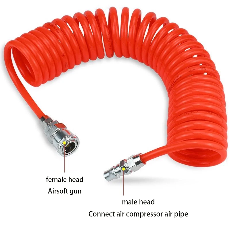 Pneumatic Tools Meters Long Pneumatic Hose Air Related Equipment PU Pneumatic Hose Spiral Pipe Air Compressor Hose