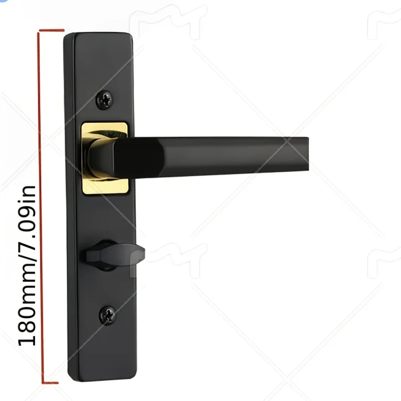 Elegant Aluminum Alloy Door Lock with 2 Handles - Easy Install, Perfect for Bathroom Kitchen Bedroom Interior Doors