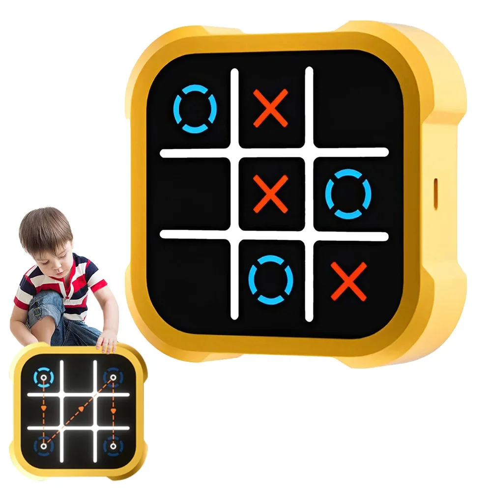 3-in-1 TIC-TAC-TOE Bolt Game for Educational and Memory Growth Handheld Puzzle Game Console Portable Travel Games for Kids Gifts