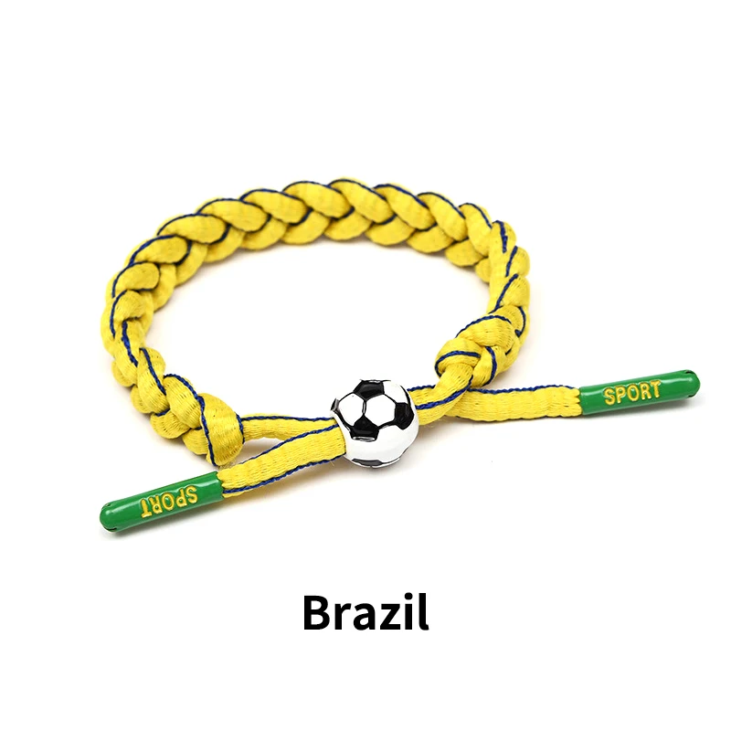 2026 Soccer Braided Bracelets Adjustable Woven Rope Wristband for Germany Portugal England Fans Ronaldo Messi Teen Gifts view 5