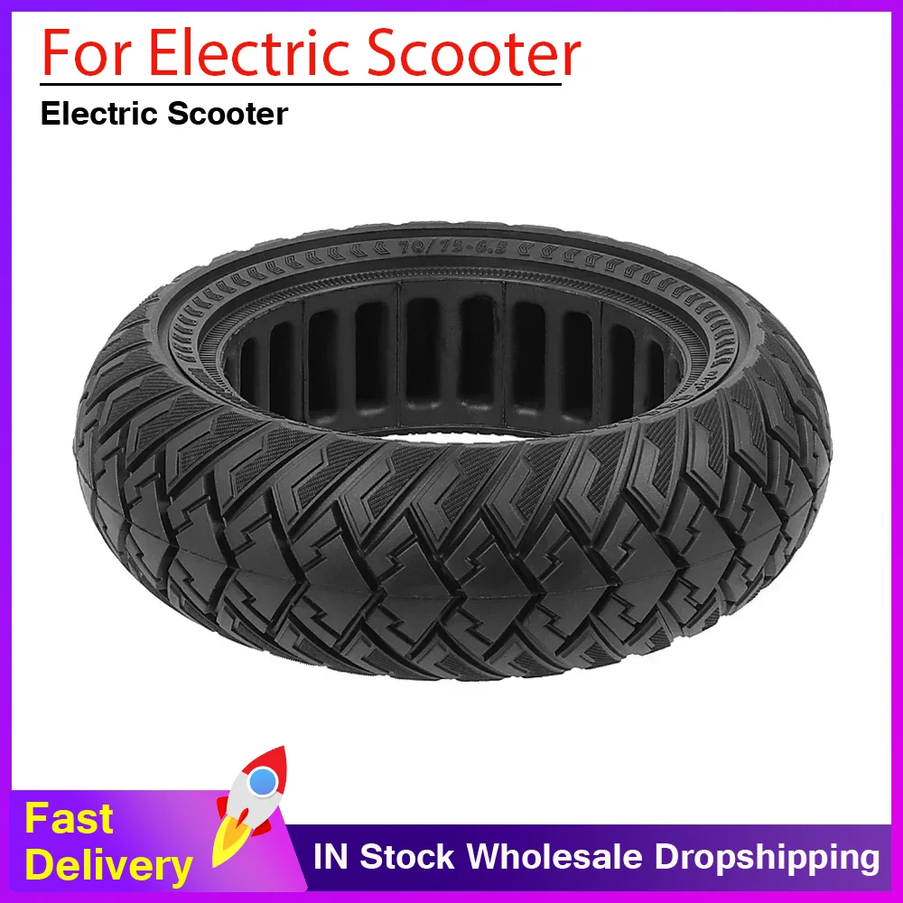 70 75-6.5 Honeycomb Off-road Solid Tire Tubeless Tires for Electric Scooter Solid Tyres Electric Scooter Accessories Replacement