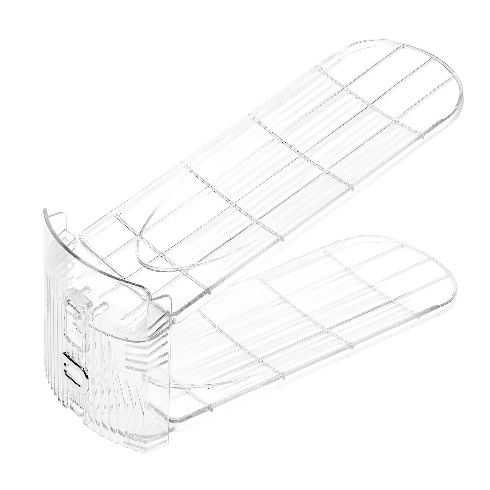 

2pcs Adjustable Rack Cabinet Storage Organizer Transparent Holder Shoe Slots Shelf Entryway Man Shoes Shelf Space Saving