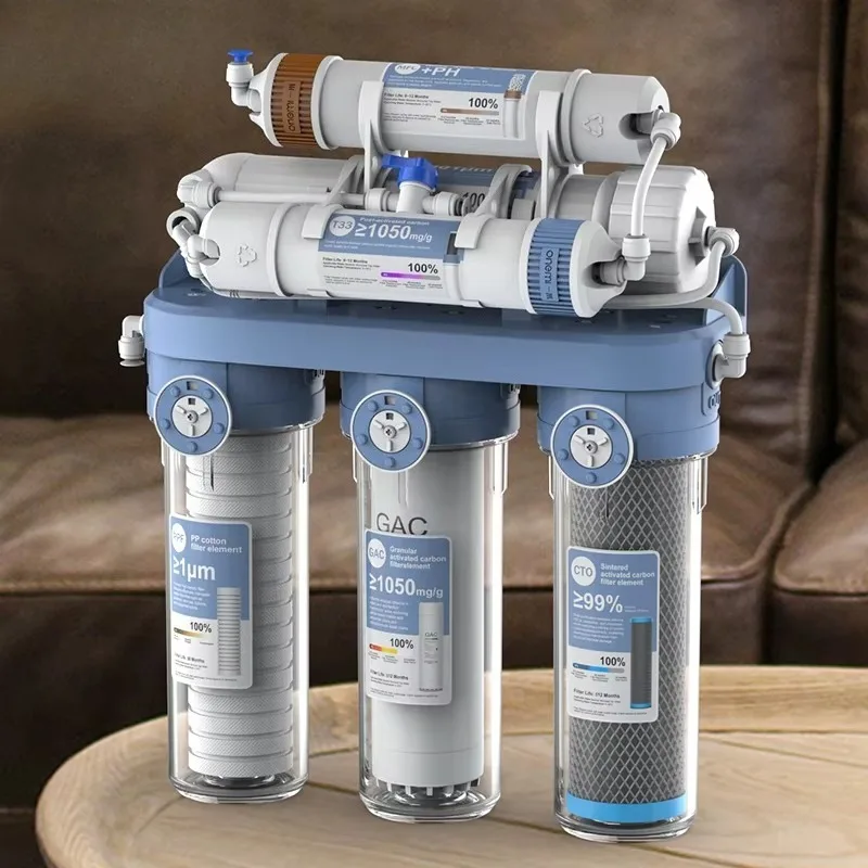 

Transparent 6-stage ultrafiltration membrane alkaline water purifier system household kitchen water filter
