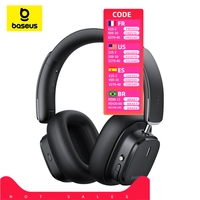Baseus Bowie H1s Pro Headphones Wireless Bluetooth 5.4 Earphones -45dB Active Noise Reduction Earbuds Low Latency Headset Gamer